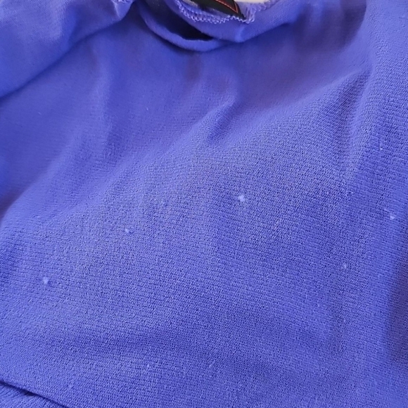 Jean Paul Gaultier Femme Lettuce Edge Top Blue Long Sleeve Sheer Stretch Mesh - Picture 12 of 12